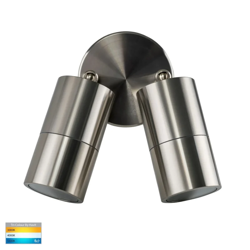 tivah double adjustable wall pillar light titanium aluminum