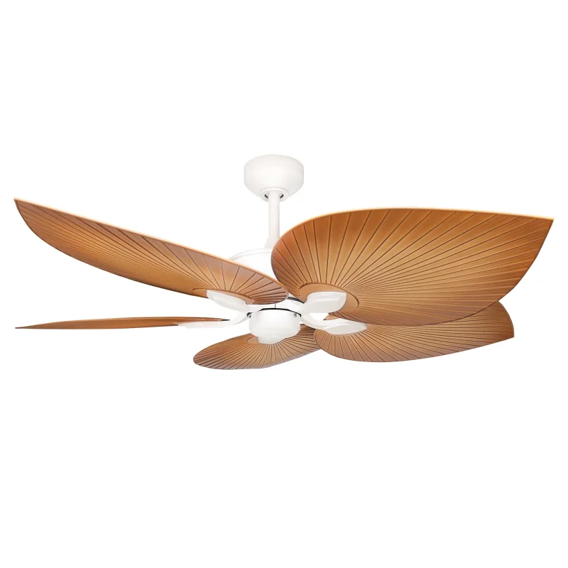 tropicana ac 54 white ceiling fan with natural blades