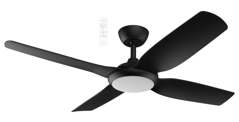 viper dc 48 blade ceiling fan black dimmable cct led light