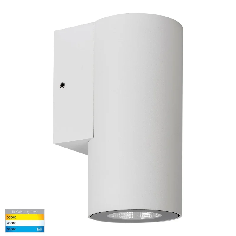 white 6w aries led wall light cct adjustable